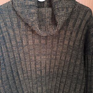 Warm green cropped cowl neck